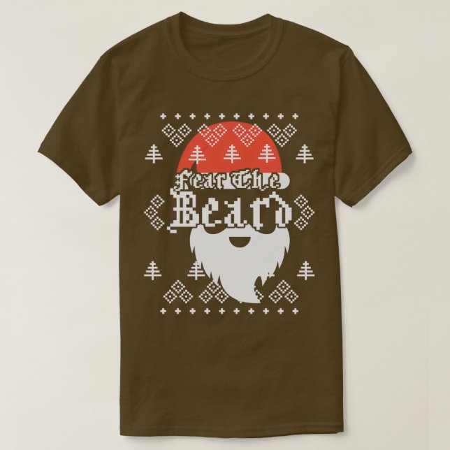 Camiseta Temor Al Oso De Santa Claus Navidades De Barba Chi (Diseño del anverso)