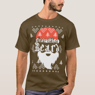Camiseta Temor Al Oso De Santa Claus Navidades De Barba Chi