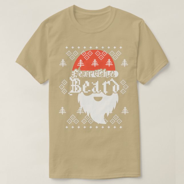 Camiseta Temor Al Oso De Santa Claus Navidades De Barba Chi (Diseño del anverso)