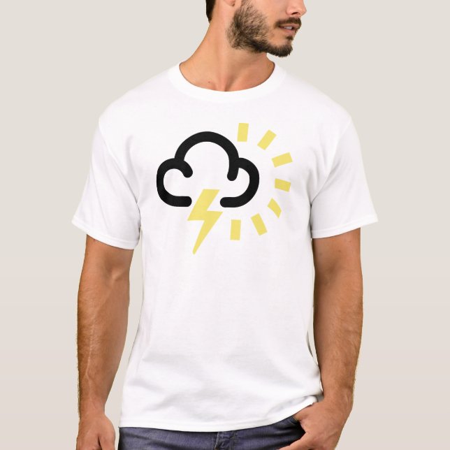 Camiseta Tempestad de truenos: Símbolo retro de la (Anverso)