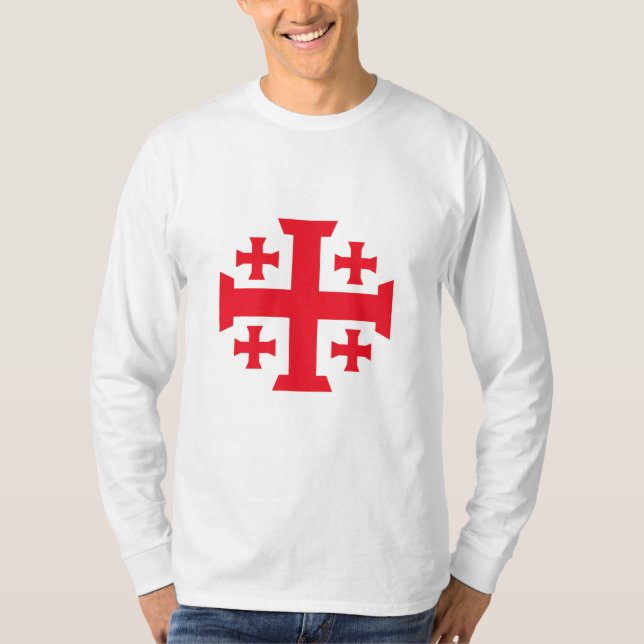 Camiseta Templar Jerusalem Cross Men's Long Sleeve Tee (Anverso)