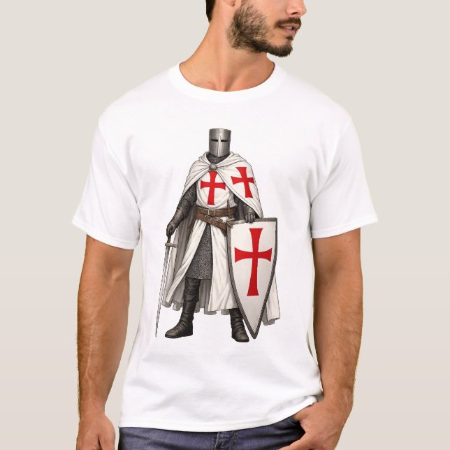 Camiseta Templar Knight Crusader Men's Tee Shirt (Anverso)