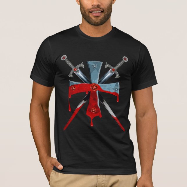 Camiseta Templario cruz + Espada, Knights cross/ (Anverso)