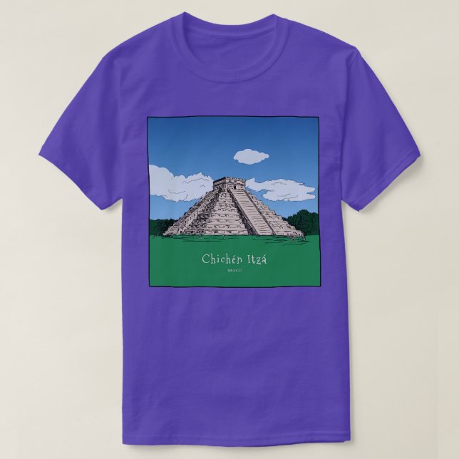 Camiseta Templo Chichen Itza Ruinas México 1 (Diseño del anverso)