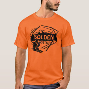 Camiseta Templo de esquí naranja de Solden Austria