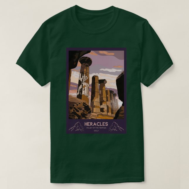Camiseta Templo de Heracles Agrigento Valle de los Templos (Diseño del anverso)