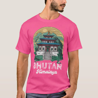 Camiseta Templo de Himalaya, Bután, disfraz de butanés