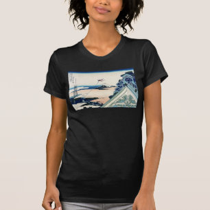 Camiseta Templo de Honganji Vista del Monte Fuji Grabado en