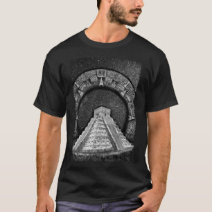 Camiseta Templo de Kukulcán Pirámides Mayas Calendario Azte