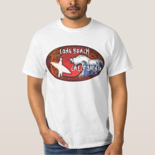 Camiseta Templo de las olas surfistas de Long Beach Califor