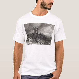 Camiseta Templo de Minerva Sunium, grabado por J. Saddler
