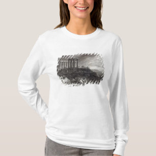 Camiseta Templo de Minerva Sunium, grabado por J. Saddler