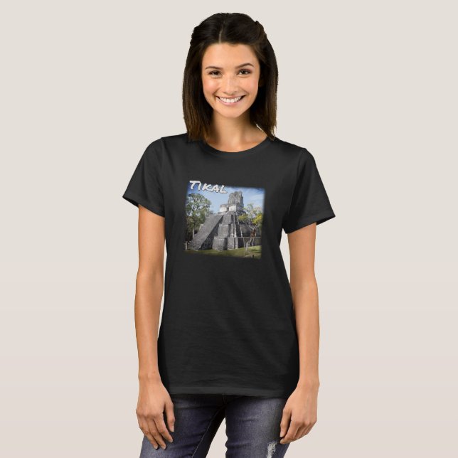 Camiseta Templo de Ruinas Tikal de Guatemala (Anverso completo)