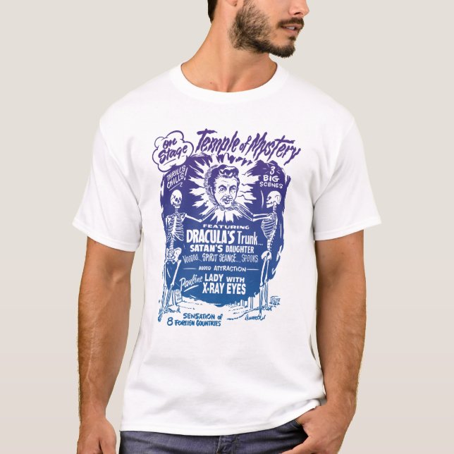 Camiseta Templo del poster de la demostración del espectro (Anverso)