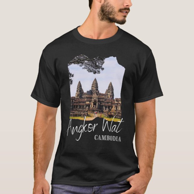 Camiseta Templo histórico de Angkor Wat Khmer Camboya 1 (Anverso)