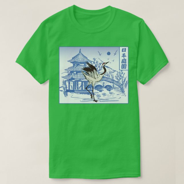 Camiseta Templo japonés de ave de corral árbol de cerezo Sa (Diseño del anverso)