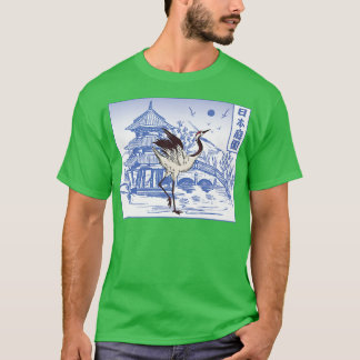 Camiseta Templo japonés de ave de corral árbol de cerezo Sa