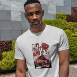 Camiseta Templo japonés Geisha