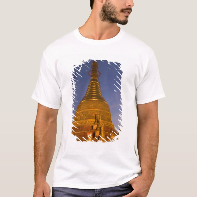 Camiseta Templo Shwe Myin Tin, atardecer, Make Tehi Lar, (Anverso)