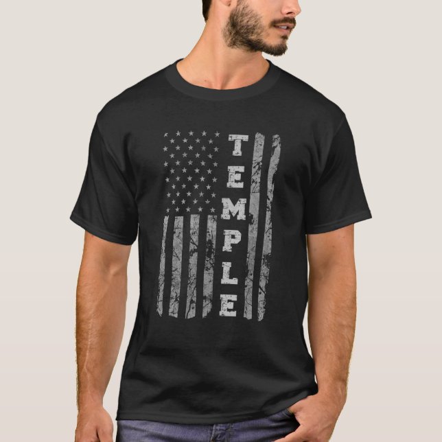 Camiseta Templo Texas Bandera Americana (Anverso)