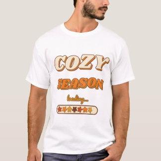 Camiseta Temporada Acogedora Cargando... Tipografía Retro d