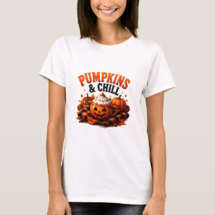 Camiseta 🍂 Temporada acogedora de calabazas Halloween 🎃