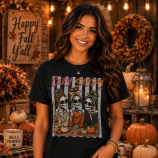 Camiseta Temporada Acogedora Latte Helado de Calabaza Esque