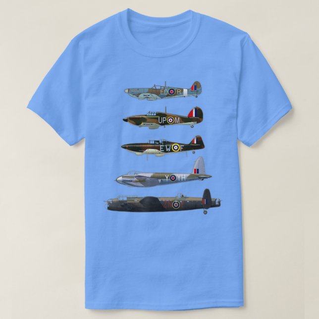 Camiseta Temporada de Aviones de Guerra Británicos WW2 Warb (Diseño del anverso)
