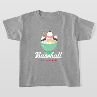 Camiseta Temporada de Béisbol Ice Cream Sundae T-Shirt