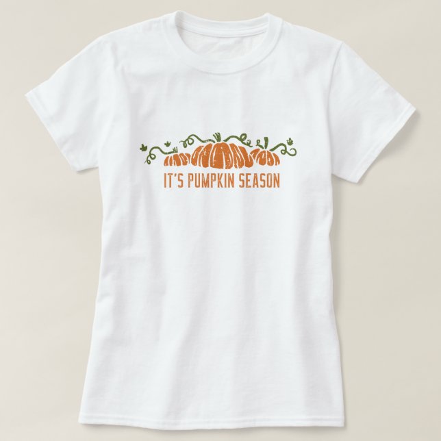 Camiseta Temporada de calabaza (Diseño del anverso)