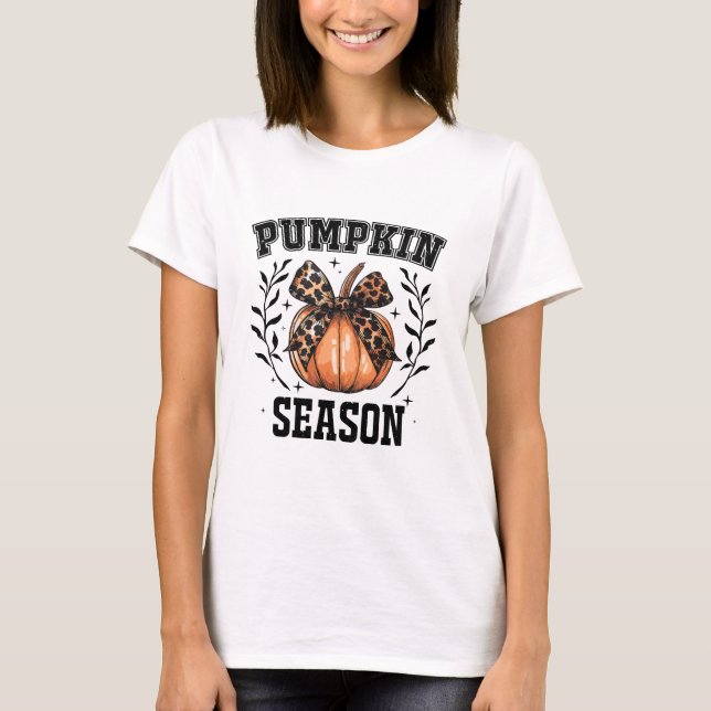 Camiseta Temporada de calabaza Cosmo Diseño de otoño (Anverso)