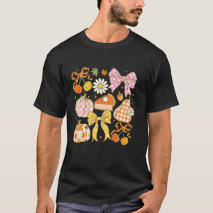 Camiseta Temporada De Calabaza De Barrido De Flor De Coquet