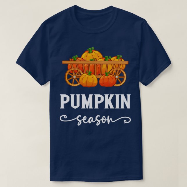Camiseta Temporada de calabaza de otoño (Diseño del anverso)