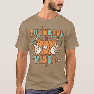 Camiseta Temporada De Calabaza De Vibes De Agradecimiento R