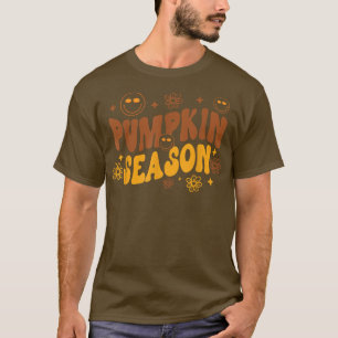 Camiseta Temporada de calabaza Retro Boho Cute otoño amante