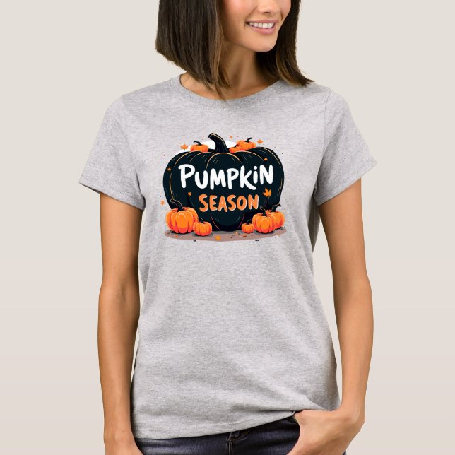 Camiseta Temporada de calabazas, Día de Acción de Gracias (Anverso)