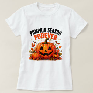 Camiseta Temporada de Calabazas Por Siempre Feliz Otoño Hal