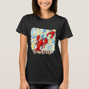 Camiseta Temporada de cangrejos de cuadros divertida marisc