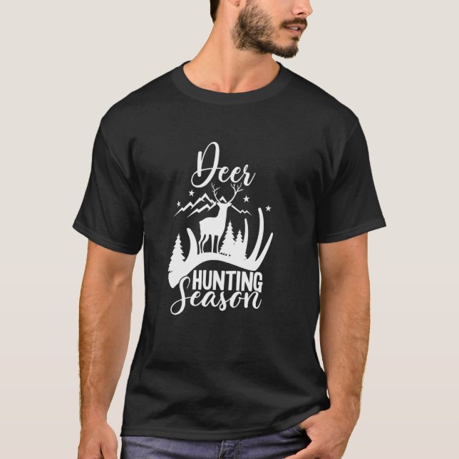 Camiseta Temporada de caza de venados al aire libre (Anverso)