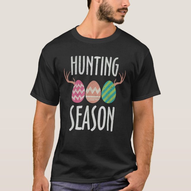 Camiseta Temporada de caza huevos de huevo en el Día de Pas (Anverso)
