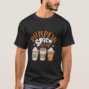 Camiseta Temporada de especias de calabaza otoño café latte