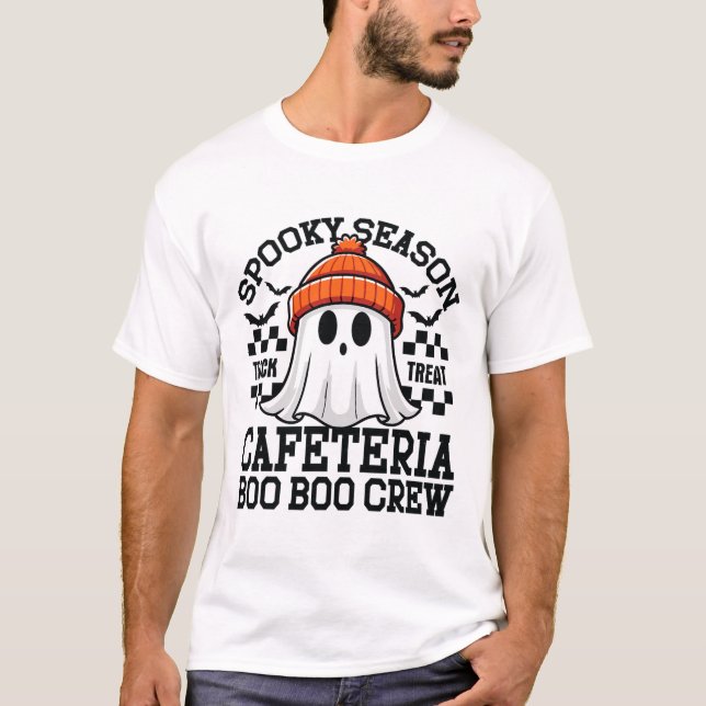 Camiseta Temporada de fantasía Una Cafetería Boo Crew Profe (Anverso)