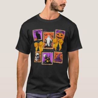 Camiseta Temporada de fantasía Vibes Halloween Ghost Pumpki