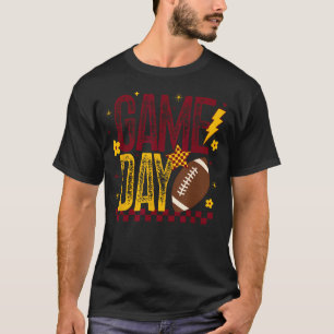 Camiseta Temporada de Fútbol Americano de Día de Juego Retr