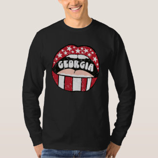 Camiseta Temporada de fútbol americano de Georgia Lips Touc