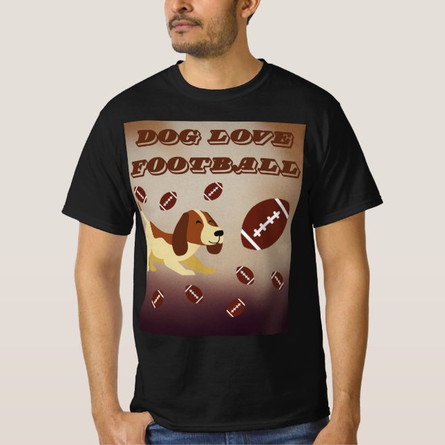 Camiseta Temporada de fútbol del Día del Juego Perro Marrón (Anverso)