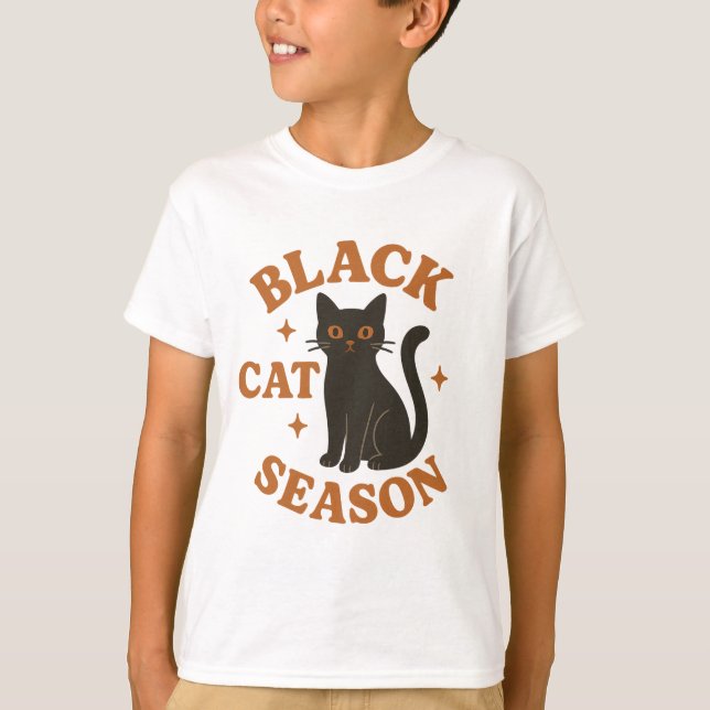 Camiseta Temporada de gatos negros (Anverso)