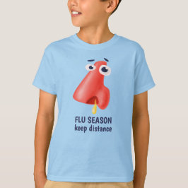Camiseta Temporada De Gripe Mantener Distancia Divertida Ru