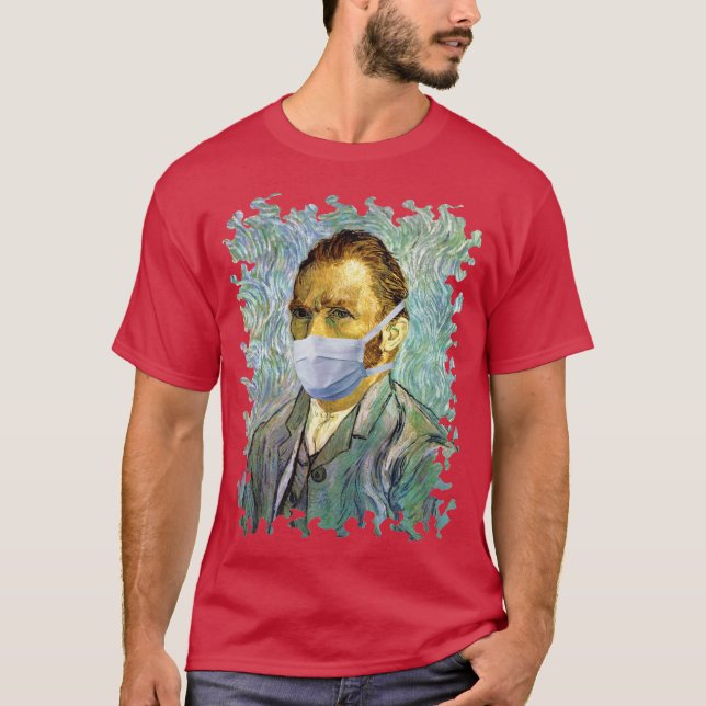 Camiseta Temporada De Gripe Van Gogh Autoretrato Con Máscar (Anverso)