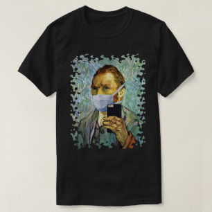 Camiseta Temporada de gripe Van Gogh Autorretrato con másca